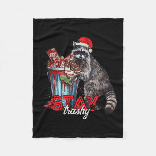 Cobertor De Velo Fique Trashy no Natal Raccoon Xmas Trash Panda Rac