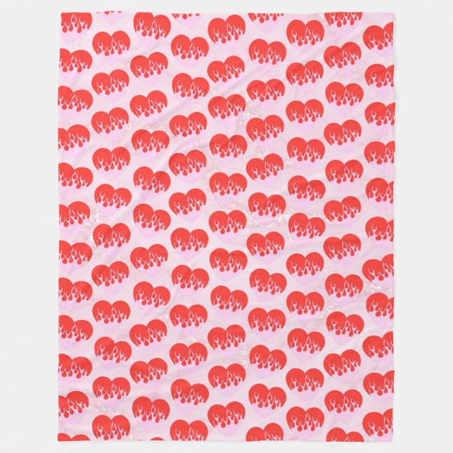 Cobertor De Velo Fire Heart (Frente)