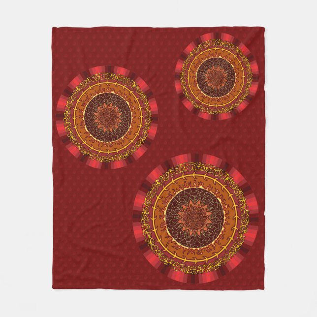 Cobertor De Velo Fire Mandala Fleece Blanket (Frente)