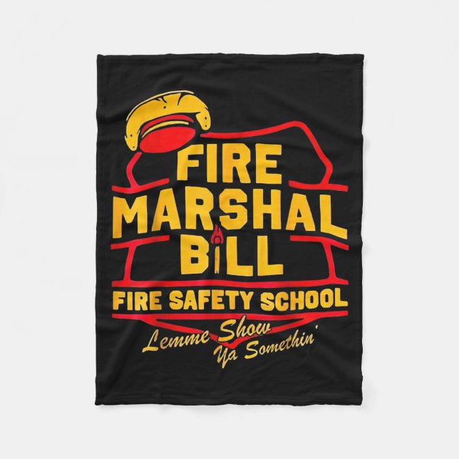 Cobertor De Velo Fire Marshal Bill Safety School Funny Firefighter  (Frente)