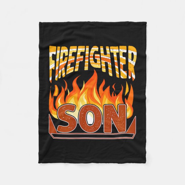Cobertor De Velo Firefighter Son Fireman Gift Proud Firefighter Quo (Frente)