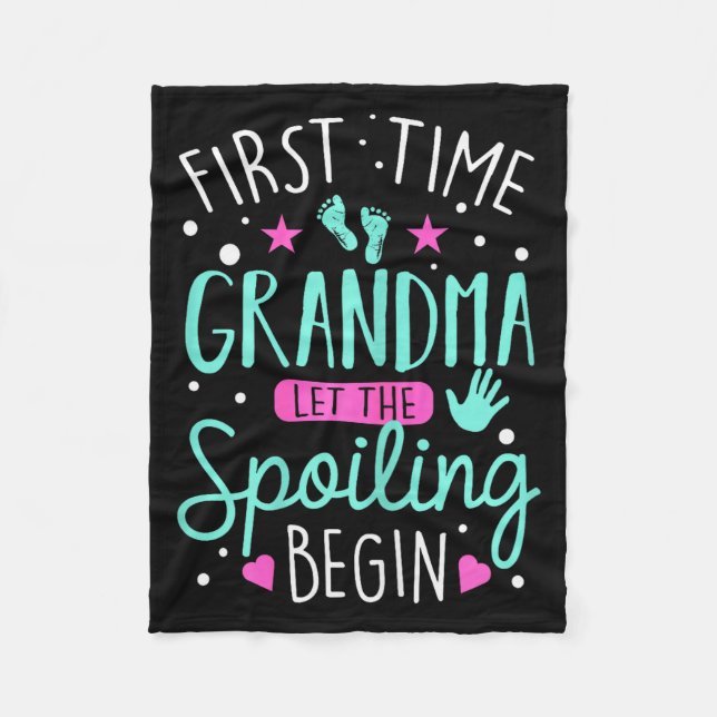 Cobertor De Velo First Time Grandma Let The Siling Begin Funny Gran (Frente)