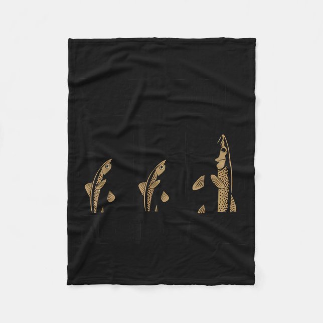 Cobertor De Velo Fish Around And Find Trout Funny Fishing Fishermen (Frente)