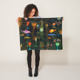 Cobertor De Velo Fish Magic, Paul Klee