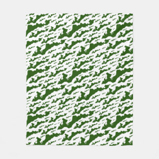 Cobertor De Velo Fishers Island Fleece Blanket – Green/White 