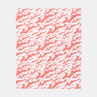 Cobertor De Velo Fishers Island Fleece Blanket – Pink/White