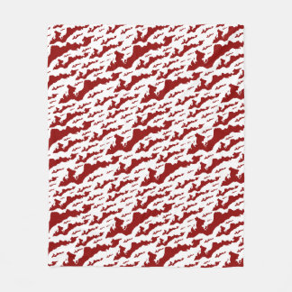 Cobertor De Velo Fishers Island Fleece Blanket – Red/White