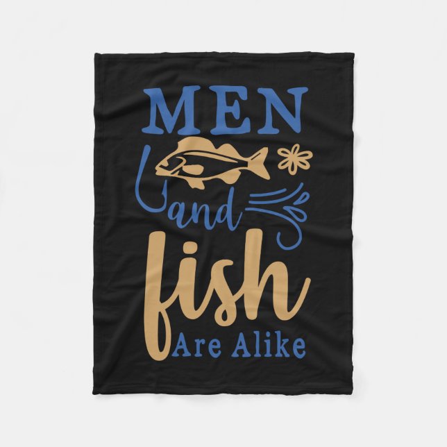 Cobertor De Velo Fishing Art Men And Fish Are A Like (Frente)