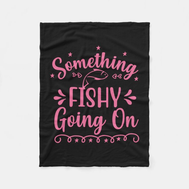 Cobertor De Velo Fishing Art Something Fish Going On (Frente)