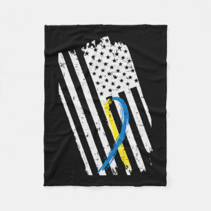 Cobertor De Velo Fita da Síndrome de Down Bandeira da América Consc