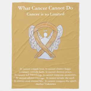 Cobertor De Velo Fita de Cancer de anjo com consciência âmbar