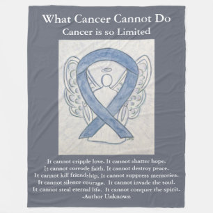 Cobertor De Velo Fita de Cinza de consciência Cancer anjo
