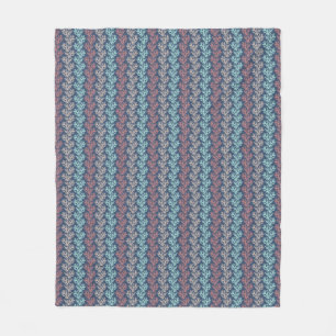 Cobertor De Velo Fita Marinho de Fleece  Zigzag Coral