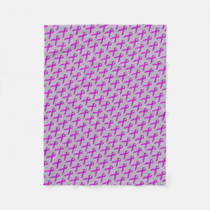 Cobertor De Velo Fita Padrão Roxa