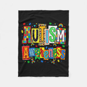 Cobertor De Velo fita puzzle de conscientização do autismo suporte