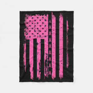 Cobertor De Velo Fita Rosa Brisa Americana Flag Usa Bream Cancer Aw