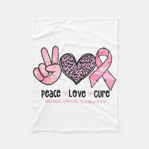Cobertor De Velo Fita Rosa de Consciência da Mama do cancer