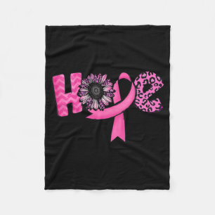 Cobertor De Velo Fita rosa-esperança Leopardo-girassol Cancer A