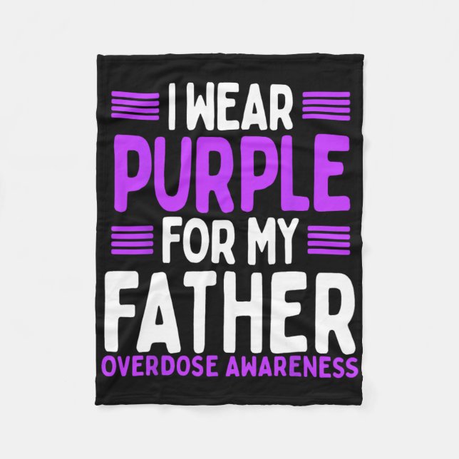 Cobertor De Velo Fita Roxa Pai Papa Pai de Sensibilização para a So (Frente)