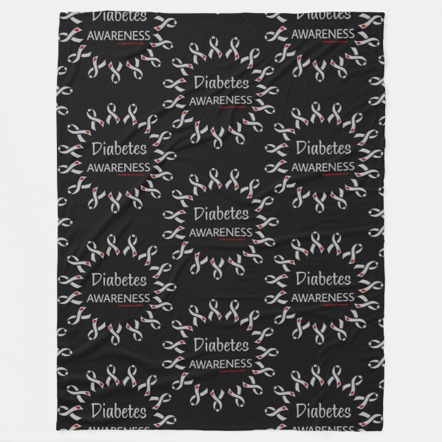 Cobertor De Velo Fitas/Círculo...Diabetes (Frente)