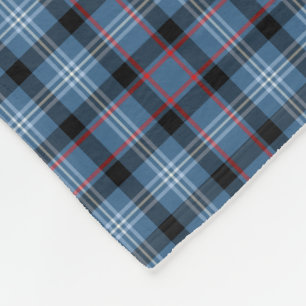 Cobertor De Velo Fitzgerald Tartan, Xadrez azul e negra