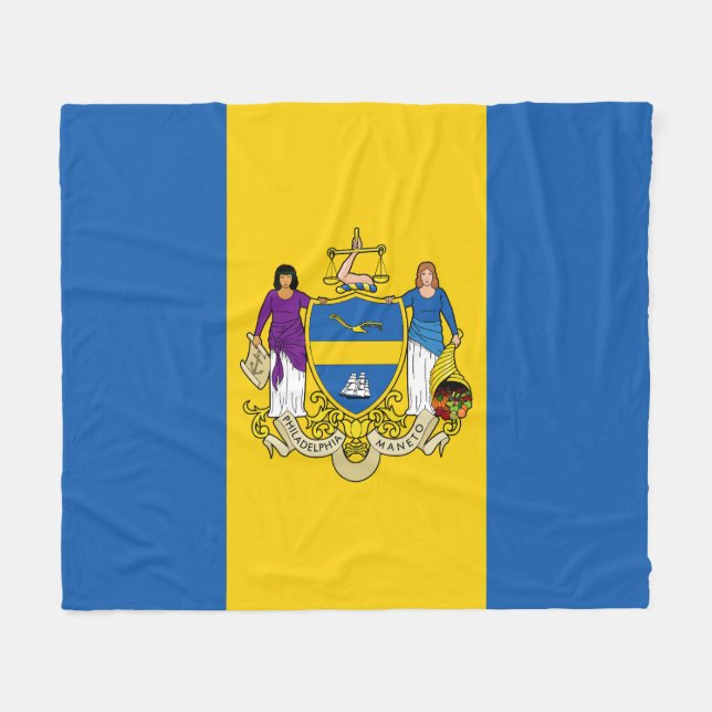 Cobertor De Velo Flag of Philadelphia, Pennsylvania (Frente (Horizontal))