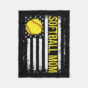 Cobertor De Velo Flag Softball Team Softball Mãe Mulheres Dias de a