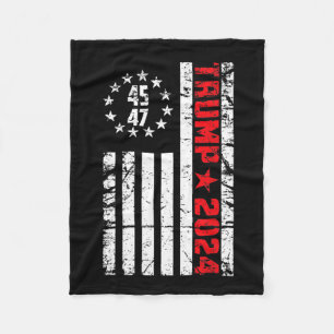 Cobertor De Velo Flag Trump 2024 - 45 47 Trump Betsy Ross Flag