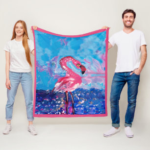 Cobertor De Velo Flamingo Bird