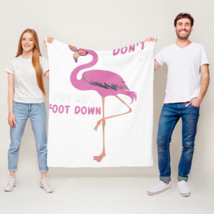 Cobertor De Velo Flamingo com óculos - Não me faça colocar meu p