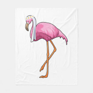 Cobertor De Velo Flamingo como Noiva com Véu
