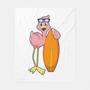 Cobertor De Velo Flamingo como Surfer com Surfboard.PNG