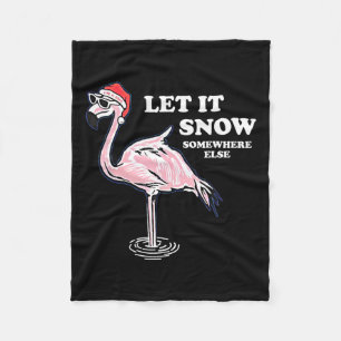 Cobertor De Velo Flamingo Deixou Neve Em Outro Lugar No Natal