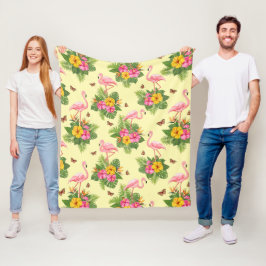 Cobertor De Velo Flamingo e Borboletas 2