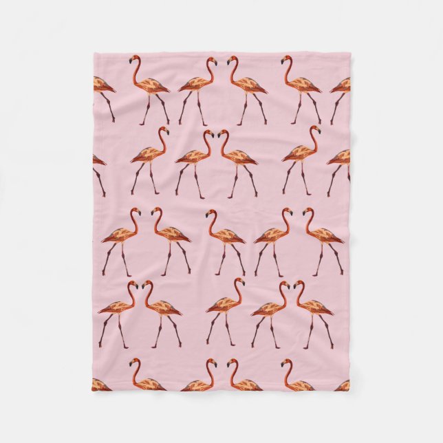 Cobertor De Velo Flamingo Fleece Blanket (Frente)
