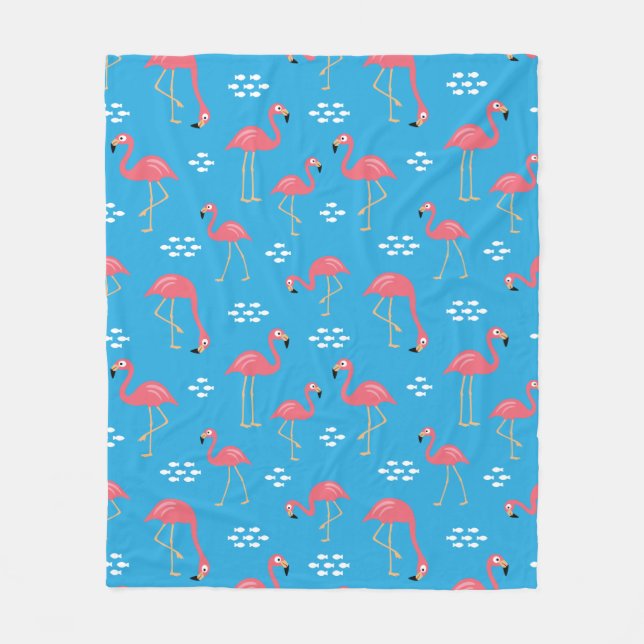 Cobertor De Velo Flamingo Fleece Blanket (Frente)