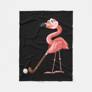 Cobertor De Velo Flamingo Hockey Flamingo Jogando Hóquei