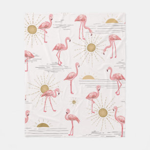 Cobertor De Velo Flamingo no sapato de solário desenhado sem soldad