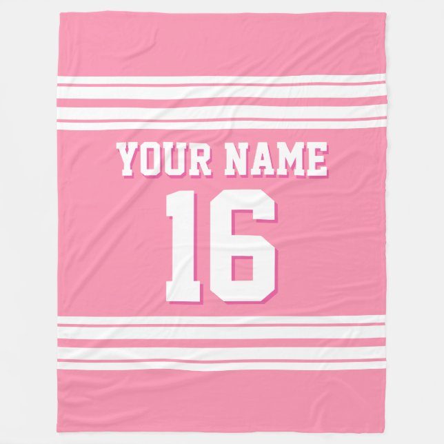 Cobertor De Velo Flamingo Pink White Sports Jersey (Frente)