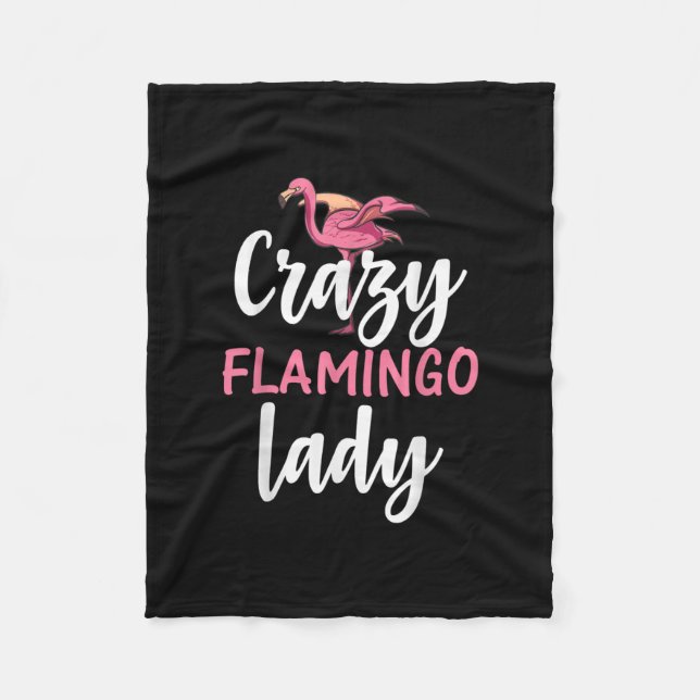Cobertor De Velo Flamingo - Presentes de Lady Flamingo Loucos (Frente)