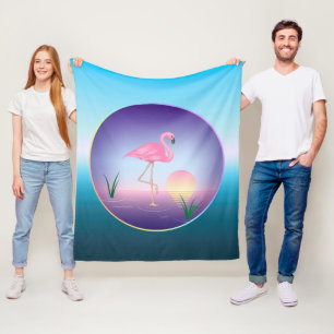 Cobertor De Velo Flamingo Rosa