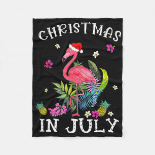 Cobertor De Velo Flamingo Rosa Tropical Natal Em Julho Verão 1