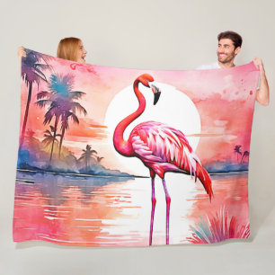Cobertor De Velo Flamingo Sunset Rosa