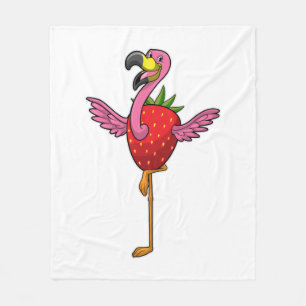 Cobertor De Velo Flamingo with Strawberry