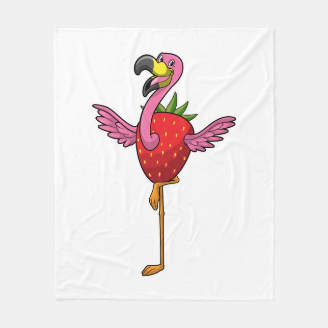 Cobertor De Velo Flamingo with Strawberry (Frente)
