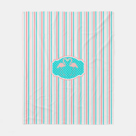 Cobertor De Velo Flamingos bonitos no padrão de amor