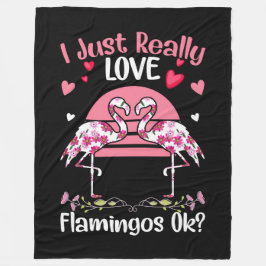 Cobertor De Velo Flamingos Fleece Blanket