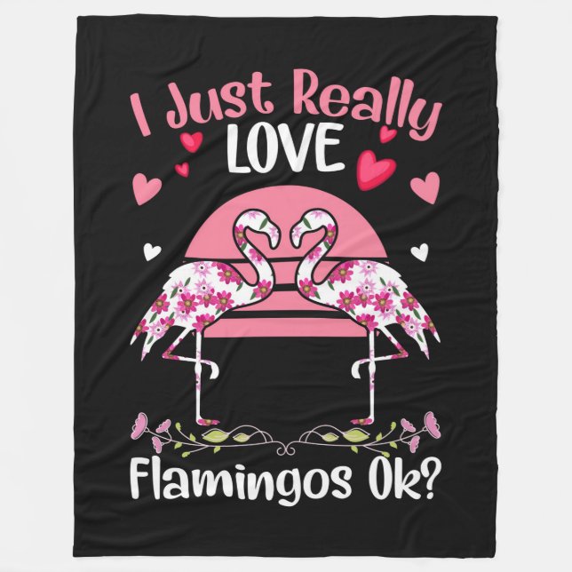 Cobertor De Velo Flamingos Fleece Blanket (Frente)