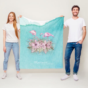 Cobertor De Velo FLAMINGOS Personalizado