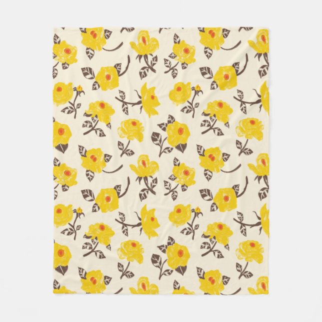 Cobertor De Velo Flancete Romântico de Jardim de Rosa (Frente)